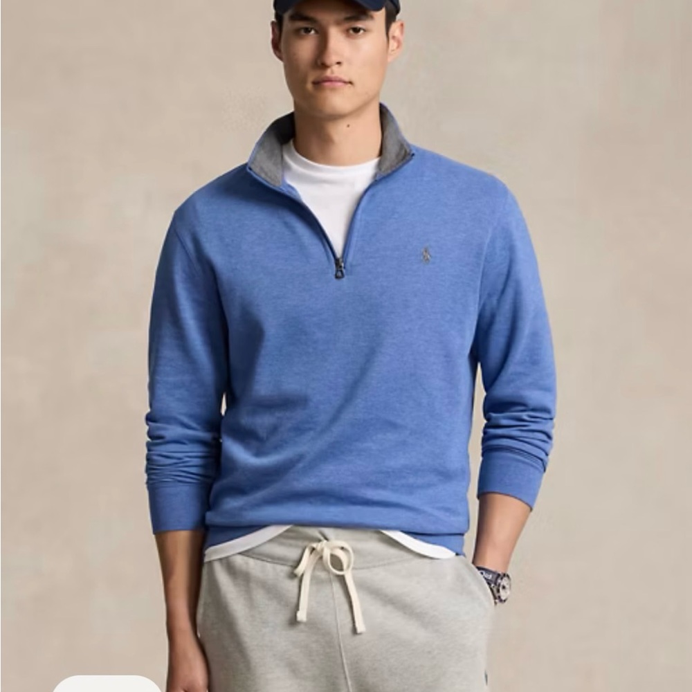 Polo Ralph Lauren Blue Quarter-Zip Pullover